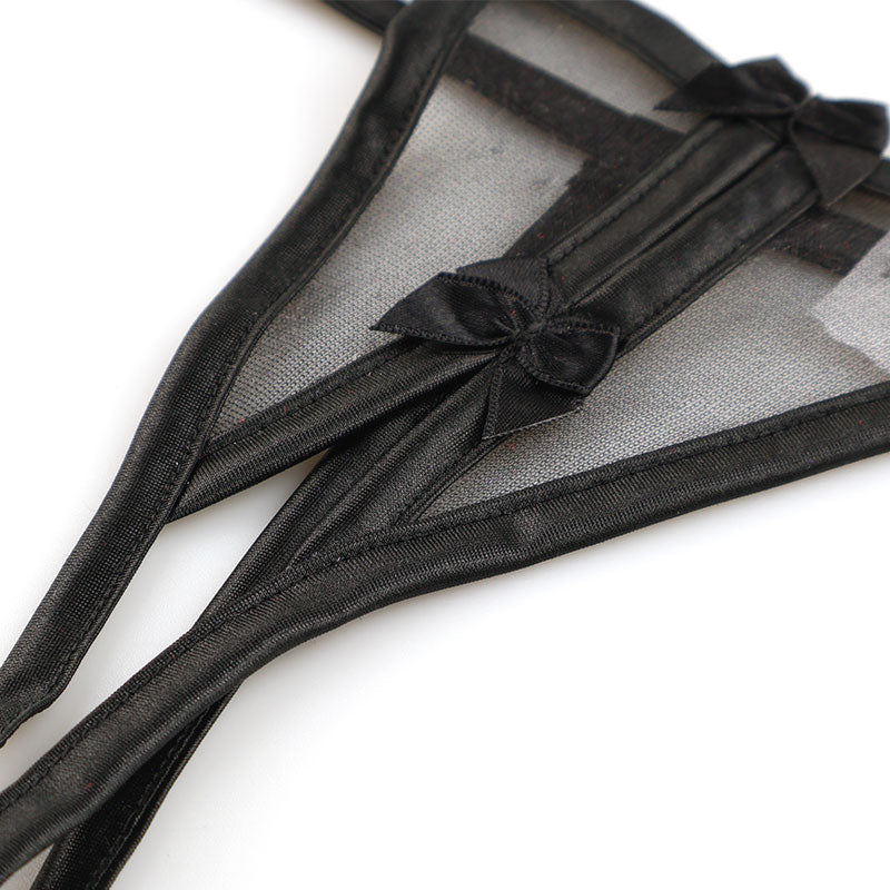 ラ・ポーム Gストリングショーツ 光沢 フェリカ生地 ミストラメ入り スパークハーフ クロッチ穴あき 217027