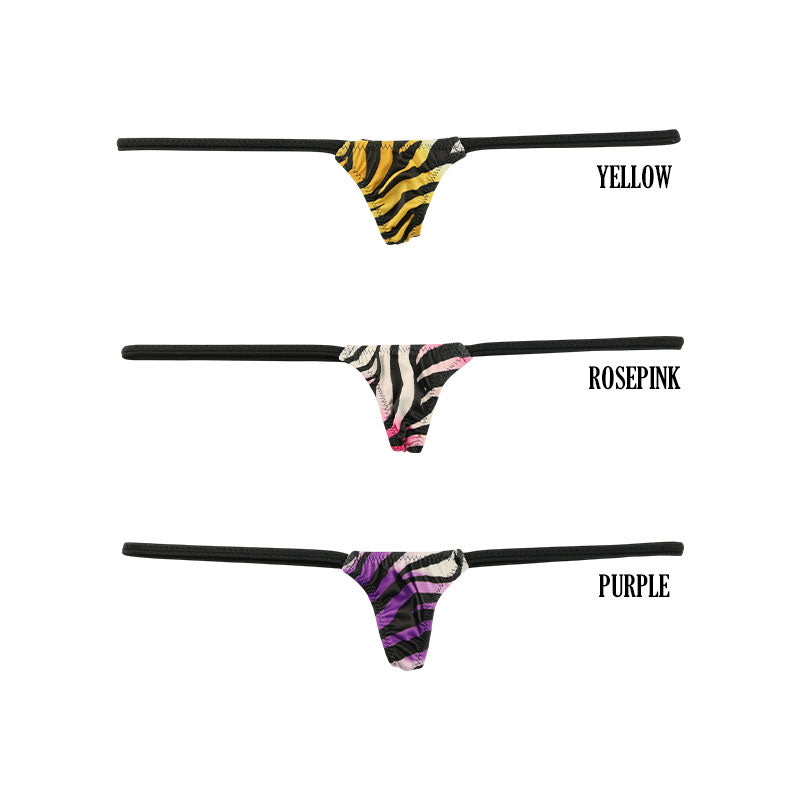 ラ・ポーム 光沢シルキー極小Tバックショーツ アニマル柄 スーパーローライズ 218014