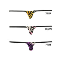 ラ・ポーム 光沢シルキー極小Tバックショーツ アニマル柄 スーパーローライズ 218014