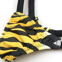 ラ・ポーム 光沢シルキー極小Tバックショーツ アニマル柄 スーパーローライズ 218014