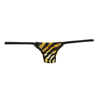 ラ・ポーム シルキー素材 極小ビキニ ゼブラプリント入り ハーフバック 218015