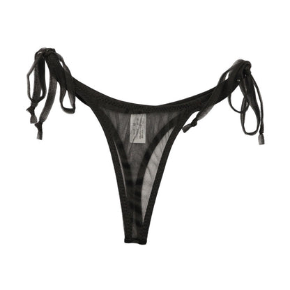 La-Pomme Side-tie T-back Shorts 218030 made with Spark Half fabric, featuring an airy feel.