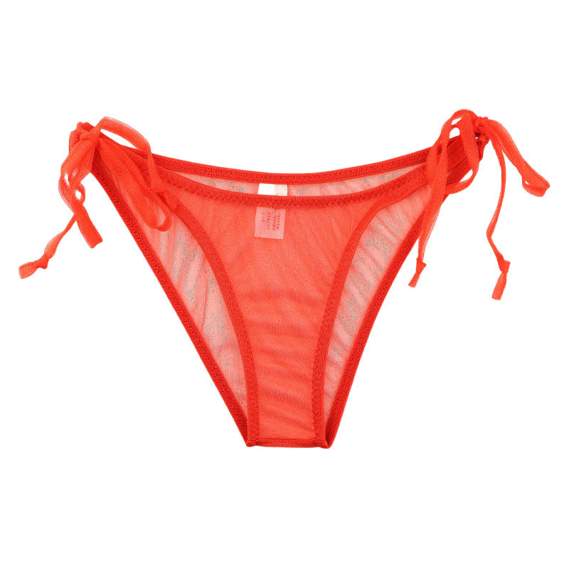 La-Pomme Airy Spark Half Fabric Side String Half Back Shorts 218031