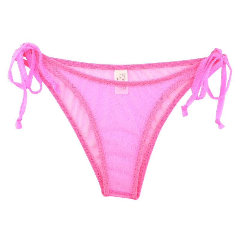 La-Pomme Airy Spark Half Fabric Side String Half Back Shorts 218031