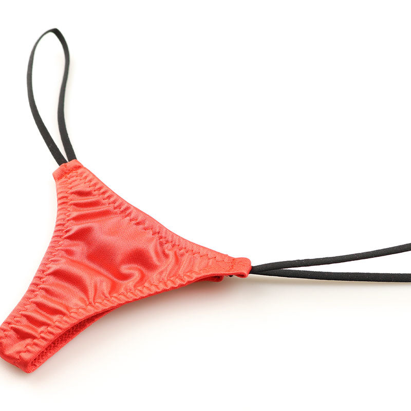 La-Pomme Felica Fabric Glossy Micro Half-Back Shorts Nano Lingerie 218033