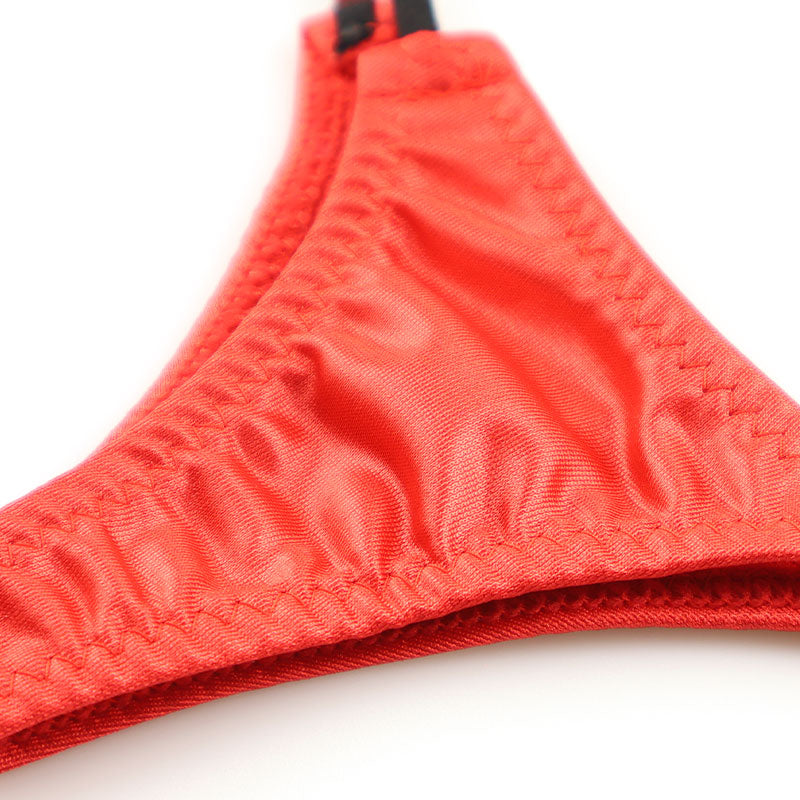 ラ・ポーム フェリカ生地 光沢感 極小ハーフバックショーツ nanoランジェリー 218033