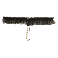 La-Pomme G-string shorts with 8 pearls, made of Spark Half fabric featuring an airy texture with Mist Lame 218036