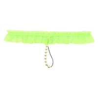La-Pomme G-string shorts with 8 pearls, made of Spark Half fabric featuring an airy texture with Mist Lame 218036