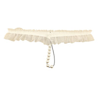 La-Pomme G-string shorts with 8 pearls, made of Spark Half fabric featuring an airy texture with Mist Lame 218036