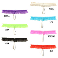 La-Pomme G-string shorts with 8 pearls, made of Spark Half fabric featuring an airy texture with Mist Lame 218036