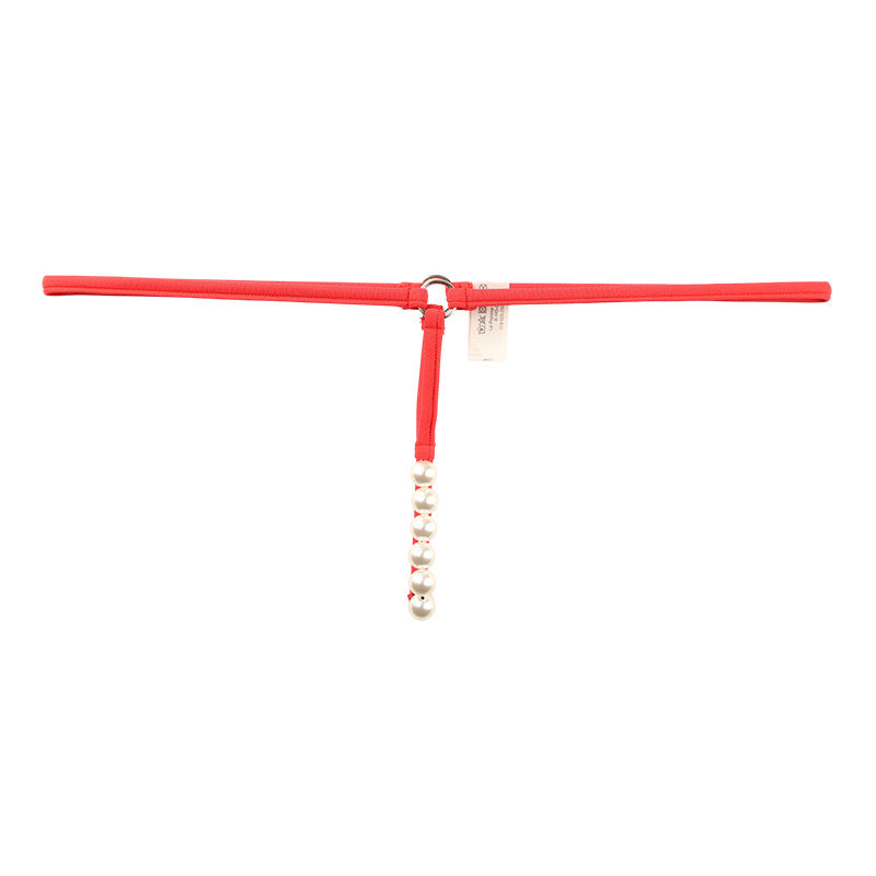 ラ・ポーム 発色良好 E6000生地 Gストリングショーツ 6連ホワイトパール付き 219021