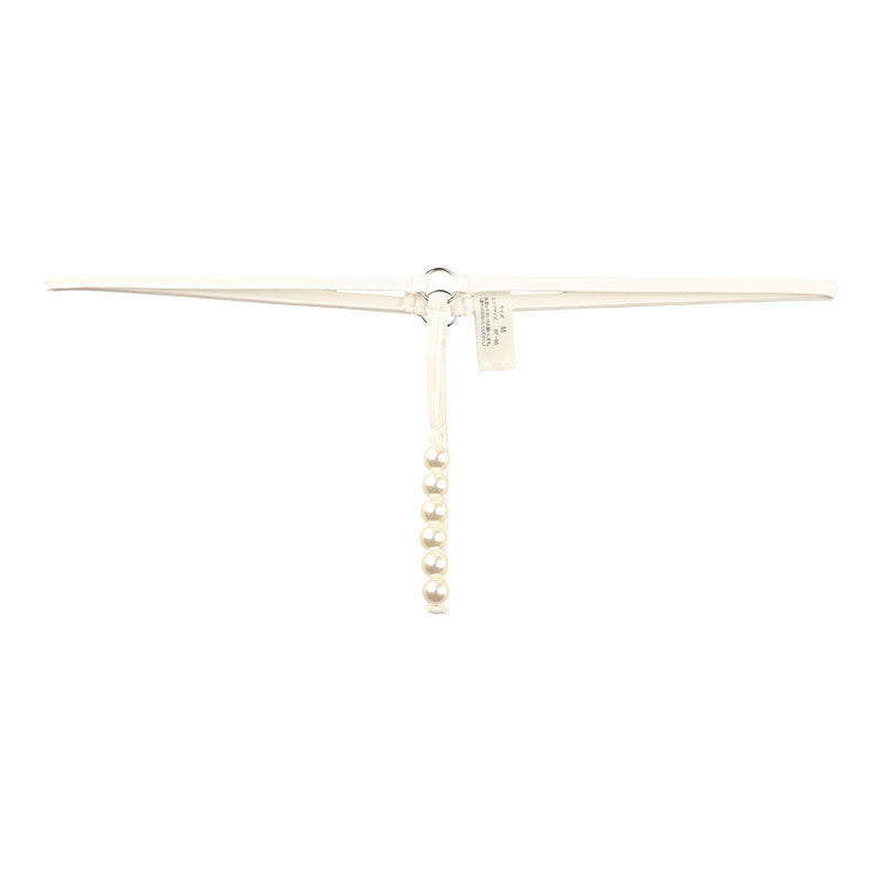 La Paum G-String Panties with 6 White Pearls, Made with E6000 Fabric, Excellent Color, Product Code: 219021
