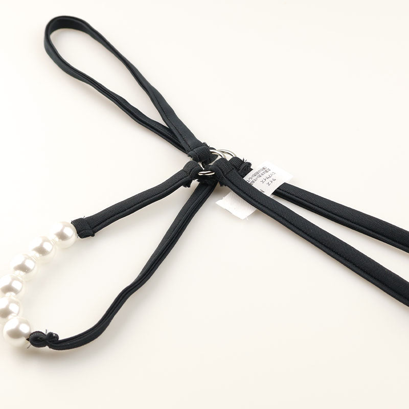 La Paum G-String Panties with 6 White Pearls, Made with E6000 Fabric, Excellent Color, Product Code: 219021