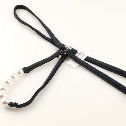 La Paum G-String Panties with 6 White Pearls, Made with E6000 Fabric, Excellent Color, Product Code: 219021