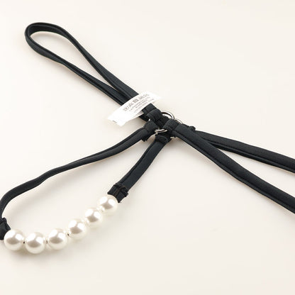 La Paum G-String Panties with 6 White Pearls, Made with E6000 Fabric, Excellent Color, Product Code: 219021