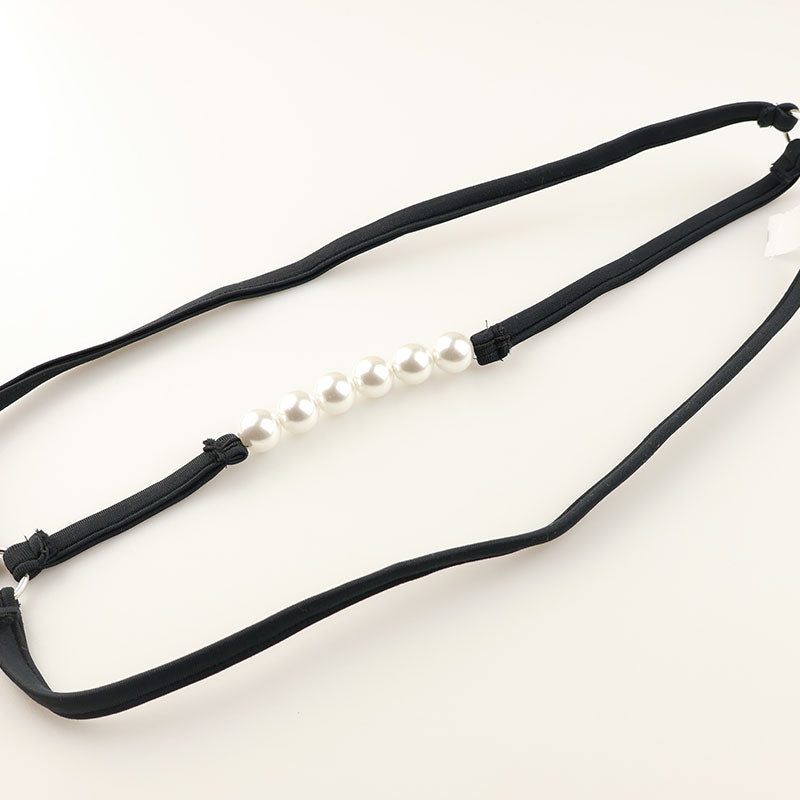 La Paum G-String Panties with 6 White Pearls, Made with E6000 Fabric, Excellent Color, Product Code: 219021