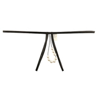 ラ・ポーム メタリックTバックショーツ 伸縮性ヌメリ感 8連パール付き 219026