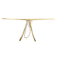 ラ・ポーム メタリックTバックショーツ 伸縮性ヌメリ感 8連パール付き 219026