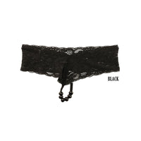 ラ・ポーム Gストリング 透けレース しなやか フロント6連ブラックボール 219029