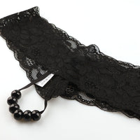 ラ・ポーム Gストリング 透けレース しなやか フロント6連ブラックボール 219029