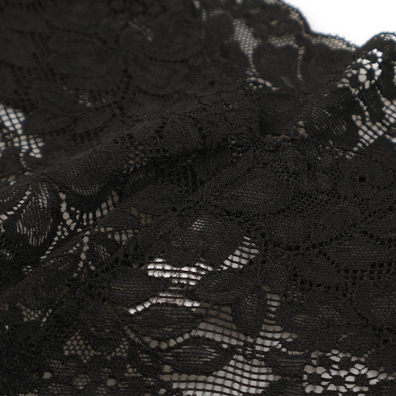 La Paum G-String, Sheer Lace, Flexible, 6-Piece Front Black Ball String, 219029