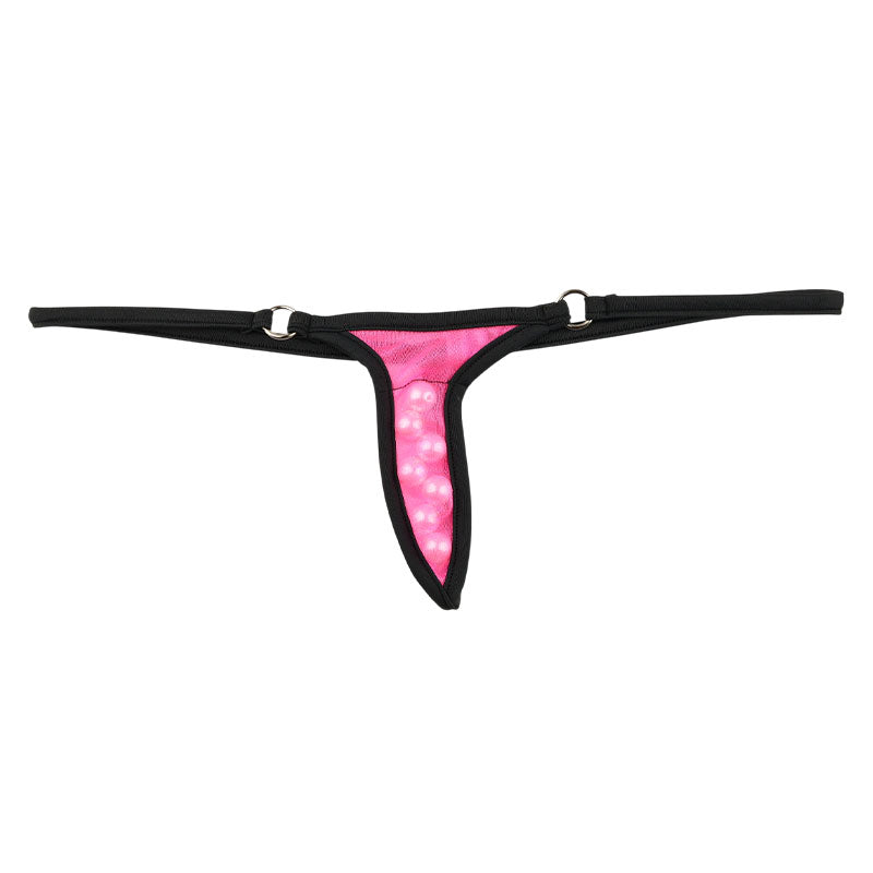 ラ・ポーム セクシーで個性的 Gストリング ミストラメ透け 7連パール 220020