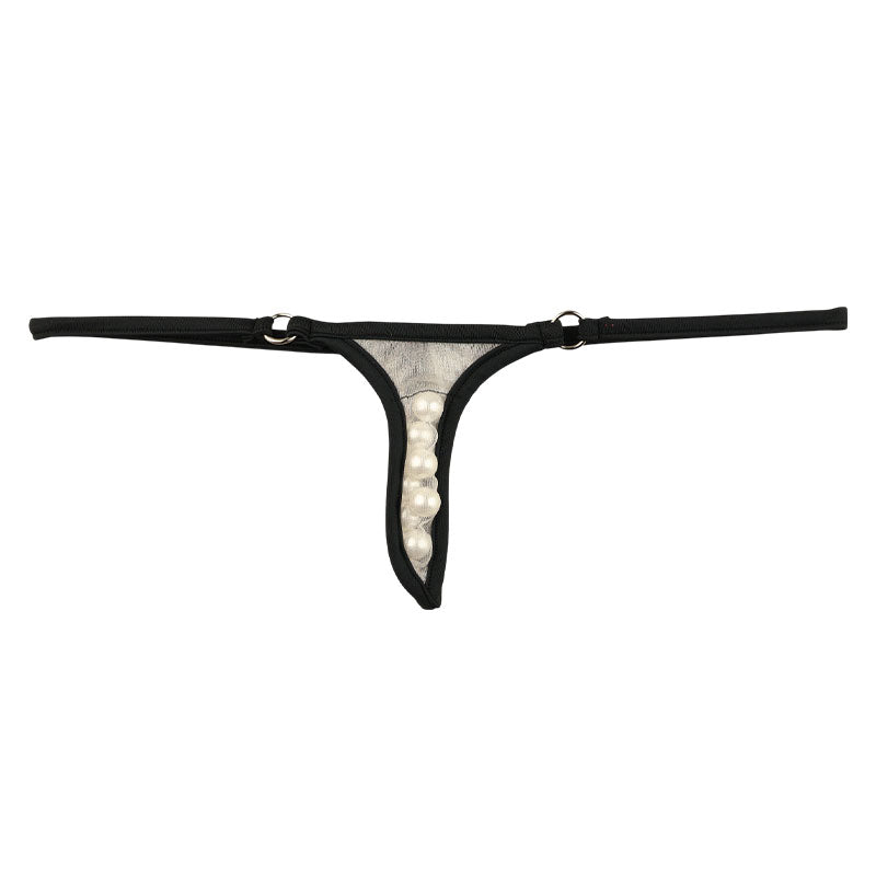 ラ・ポーム セクシーで個性的 Gストリング ミストラメ透け 7連パール 220020