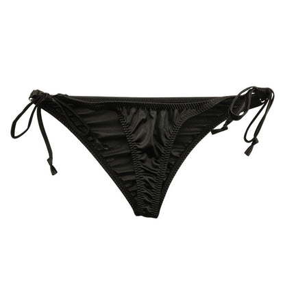 La-Pomme Felica Fabric Glossy Half-Back Shorts Tight Pattern Side Tie Design 220022