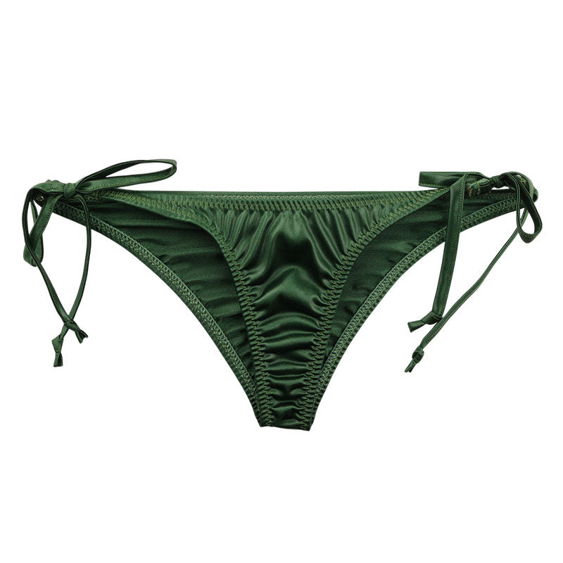 ラ・ポーム フェリカ生地 光沢感 ハーフバックショーツ タイトパターン 脇ヒモデザイン 220022