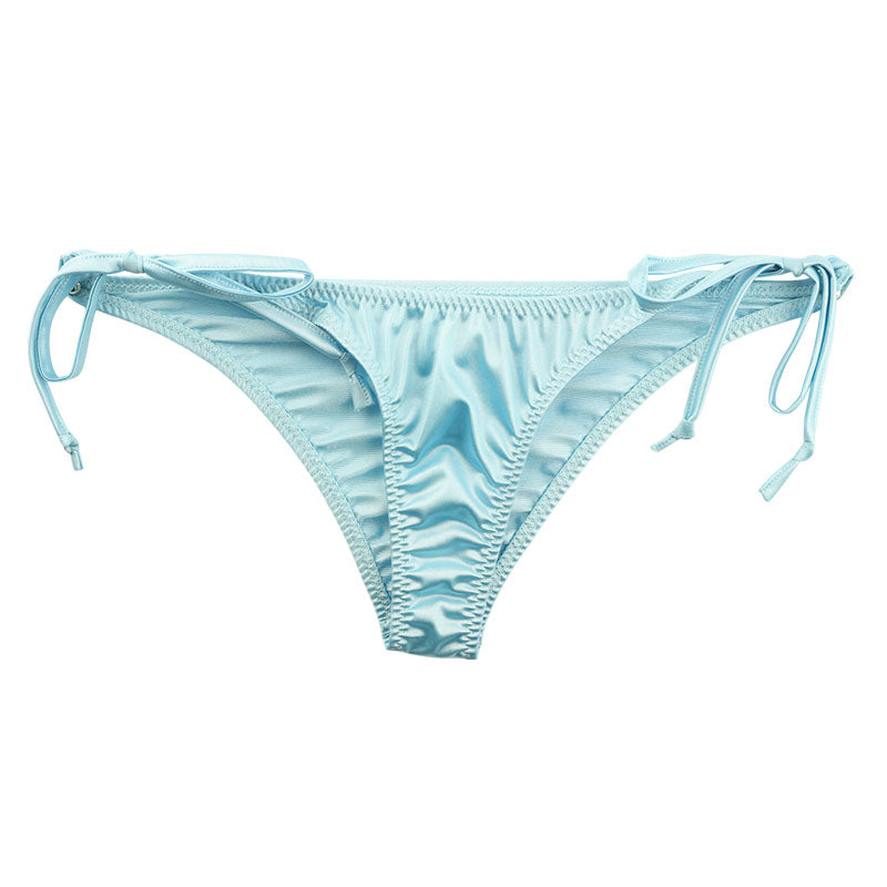 La-Pomme Felica Fabric Glossy Half-Back Shorts Tight Pattern Side Tie Design 220022
