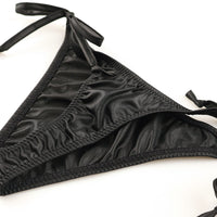 ラ・ポーム フェリカ生地 光沢感 ハーフバックショーツ タイトパターン 脇ヒモデザイン 220022