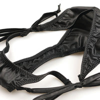 ラ・ポーム フェリカ生地 光沢感 ハーフバックショーツ タイトパターン 脇ヒモデザイン 220022