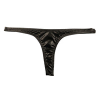 ラ・ポーム メタリック生地 光沢感 細くなったTフロント ハイカットTバックショーツ 222017