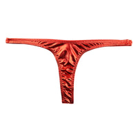 ラ・ポーム メタリック生地 光沢感 細くなったTフロント ハイカットTバックショーツ 222017