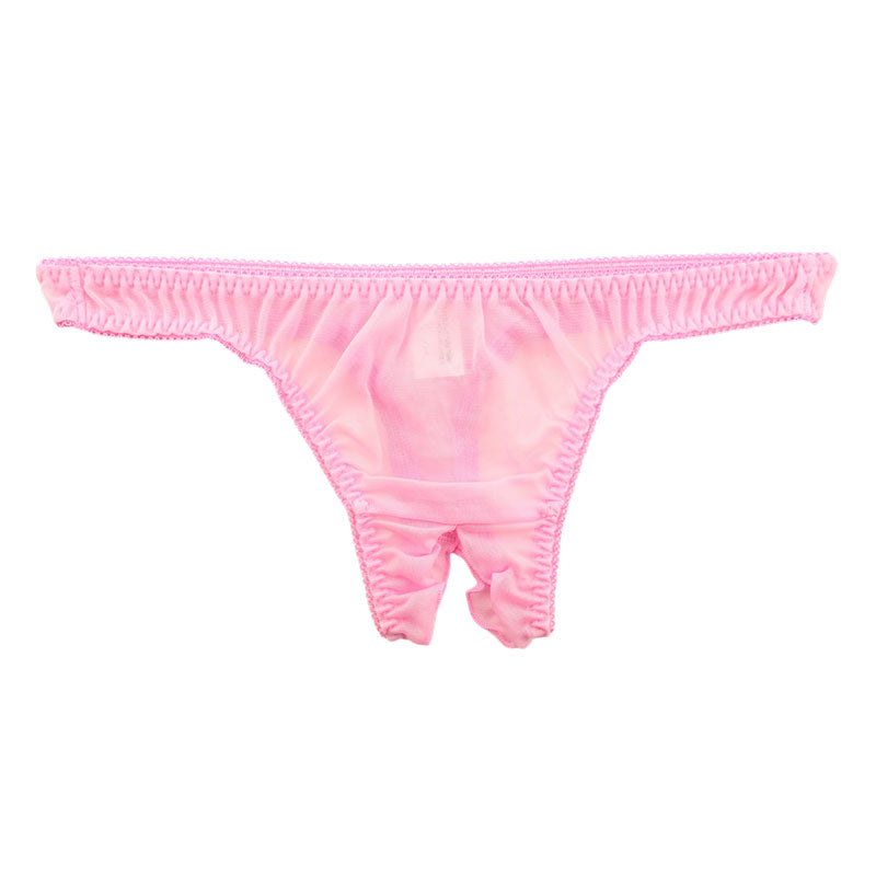 ラ・ポーム エアリーシースルー NHK生地 シンプルデザイン オープンクロッチTバックショーツ 317049