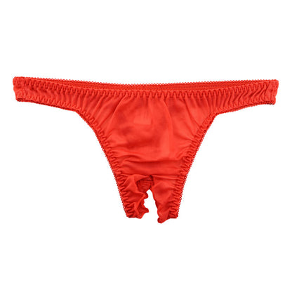 La Paum Airy See-Through NHK Fabric Simple Design Open Crotch T-Back Panties 317049