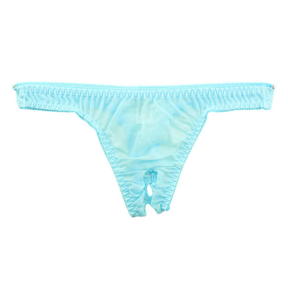 La Paum Airy See-Through NHK Fabric Simple Design Open Crotch T-Back Panties 317049