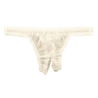 ラ・ポーム エアリーシースルー NHK生地 シンプルデザイン オープンクロッチTバックショーツ 317049