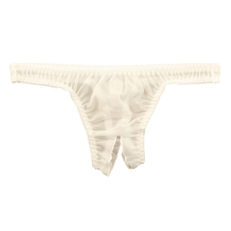 ラ・ポーム エアリーシースルー NHK生地 シンプルデザイン オープンクロッチTバックショーツ 317049