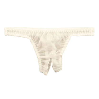 La Paum Airy See-Through NHK Fabric Simple Design Open Crotch T-Back Panties 317049