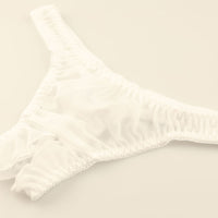 ラ・ポーム エアリーシースルー NHK生地 シンプルデザイン オープンクロッチTバックショーツ 317049