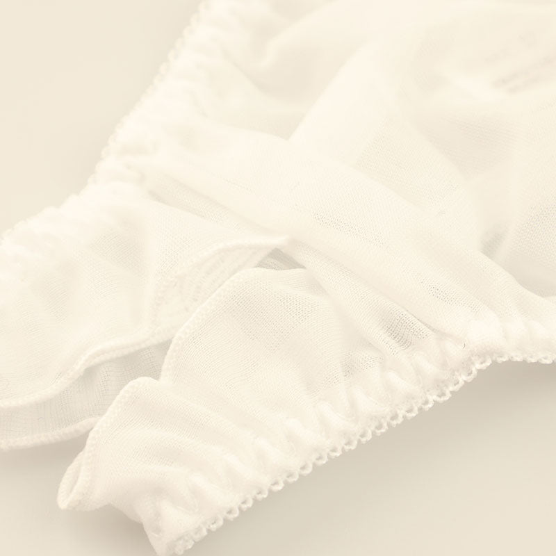 ラ・ポーム エアリーシースルー NHK生地 シンプルデザイン オープンクロッチTバックショーツ 317049