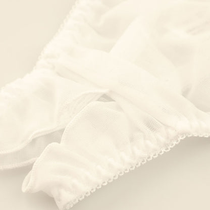 La Paum Airy See-Through NHK Fabric Simple Design Open Crotch T-Back Panties 317049