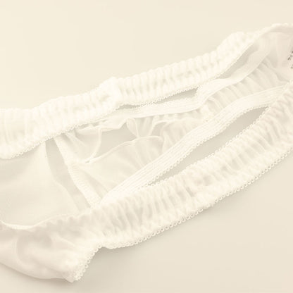 La Paum Airy See-Through NHK Fabric Simple Design Open Crotch T-Back Panties 317049