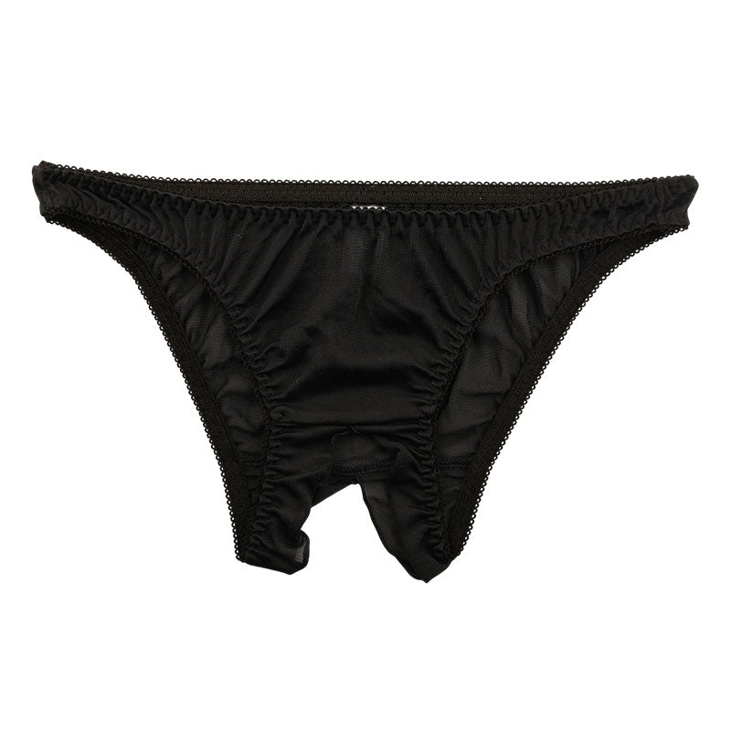 ラ・ポーム エアリーシースルー NHK生地 シンプルデザイン オープンクロッチフルバックショーツ 317050