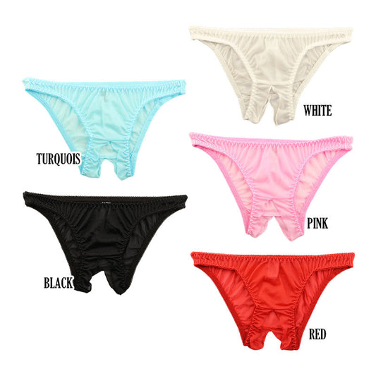 La Paum Airy See-Through NHK Fabric Simple Design Open Crotch Full-Back Panties 317050