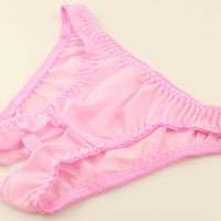 ラ・ポーム エアリーシースルー NHK生地 シンプルデザイン オープンクロッチフルバックショーツ 317050