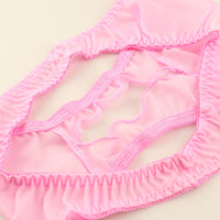 ラ・ポーム エアリーシースルー NHK生地 シンプルデザイン オープンクロッチフルバックショーツ 317050