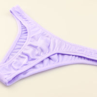 La Paum, Ultra-Slim Half-Back Shorts, Low-Rise, Made with Smooth, Shiny TSK Fabric, 318147