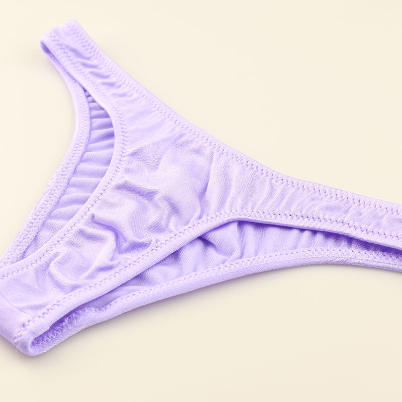 La Paum, Ultra-Slim Half-Back Shorts, Low-Rise, Made with Smooth, Shiny TSK Fabric, 318147